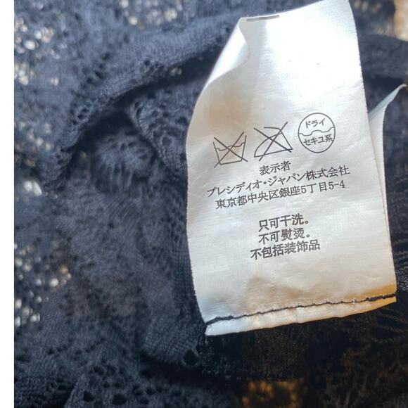 Armani Exchange Lace Blouse - Sheer, Button Up, Short Sleeve - Small - Picture 12 of 13